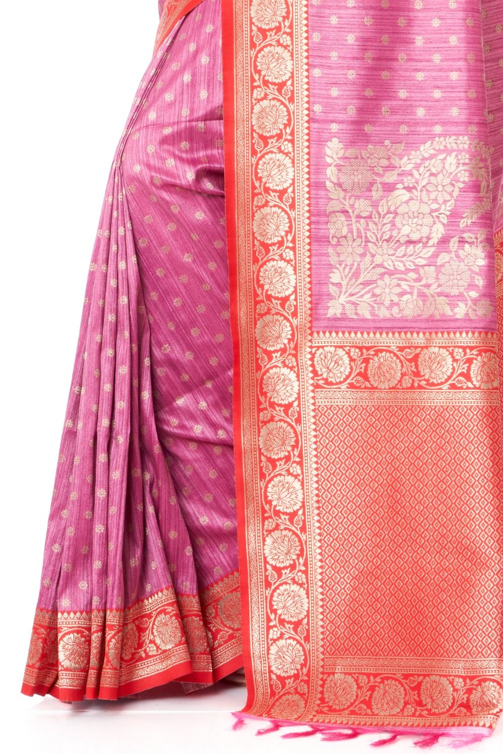 Mehendi plain fendy chiffon saree, scallop border of butterfly motifs in stone work, self-pallu, and a matching blouse main image 1