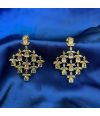 Classic Gold Plated Stone Studded Earring