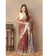 FLORAL PRINT ON TUSSAR SILK DRAPE
