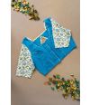 COTTON FLORAL SLEEVES ALTERABLE BLOUSE