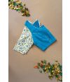COTTON FLORAL SLEEVES ALTERABLE BLOUSE