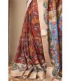 FLORAL PRINT ON TUSSAR SILK DRAPE