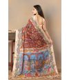FLORAL PRINT ON TUSSAR SILK DRAPE