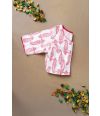 PRINTED MOTIFS ON COTTON ALTERABLE BLOUSE