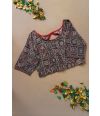 PRINTED BLACK COTTON ALTERABLE BLOUSE