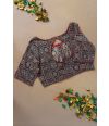 PRINTED BLACK COTTON ALTERABLE BLOUSE