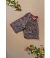 PRINTED BLACK COTTON ALTERABLE BLOUSE