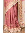 GUJARATI EMBROIDERY ON TUSSAR DRAPE