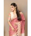 GUJARATI EMBROIDERY ON TUSSAR DRAPE