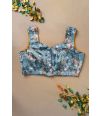 FLORAL MODAL SILK ALTERABLE BLOUSE