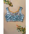 FLORAL MODAL SILK ALTERABLE BLOUSE