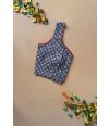 INDIGO HUE COTTON ALTERABLE PRINTED BLOUSE