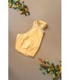 CREAMY SOLID RAW SILK ALTERABLE BLOUSE