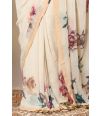 SOFT FLORAL BLOOM PRINTED CHIFFON DRAPE