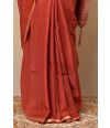 SOLID BRICK HUE TUSSAR SILK SAREE