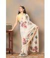 SOFT FLORAL BLOOM PRINTED CHIFFON DRAPE