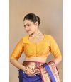 GOLD GLOW RAW SILK ALTERABLE BLOUSE