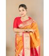 GOLD GLOW ZARI BLOOM SILK DRAPE