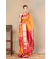 GOLD GLOW ZARI BLOOM SILK DRAPE
