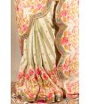 SCALLOP STRIPED FLORAL KANNI SILK