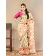 SCALLOP STRIPED FLORAL KANNI SILK