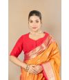 CRIMSON SHINE RAW SILK ALTERABLE BLOUSE