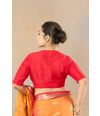 CRIMSON SHINE RAW SILK ALTERABLE BLOUSE