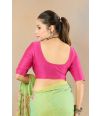 MAGENTA SHINE RAW SILK ALTERABLE BLOUSE