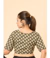COTTON MUSHROOM PRINT BOAT NECK BLOUSE