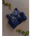 NAVY BLUE JAMDANI SLEEVELESS BLOUSE