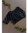 BLACK COTTON JAMDANI BLOUSE