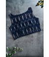 Twilight Thread (ALTERABLE BLUE COTTON IKAT BLOUSE)