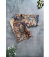 Kalamkari Print Blouse in Earth Tone (ALTERABLE)