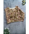 Biscotti Kalamkari V-Cut Blouse  (ALTERABLE)