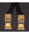 MEENAKARI & PEARL JHUMKI (YELLOW)