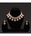 GOLD PLATED KUNDAN NECKLACE & EARRING