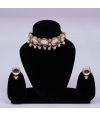 HANDCRAFTED KUNDAN & PEARL CHOKER WITH EARRING