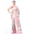 LIGHT PINK PAITHANI SAREE WITH ALL OVER FLORAL THREADWORK