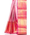 ALL OVER SELF DESIGN THREAD WORK ON SILK SAREE WITH ZARI BORDER & ZARI PALLU, MATCHING BROCADE BLOUSE PIECE