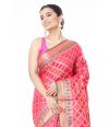 RANI PATOLA WITH ALL OVER BROCADE THREAD WORK, ZARI CONTRAST BORDER, ZARI PALLU & BROCADE BLOUSE PIECE