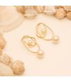 PEARLESCENT GOLDEN EARRINGS