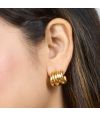 GOLDEN GLAM EAR HOOPS