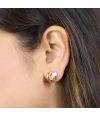 GOLDEN AND SILVER CURVES - EAR STUD