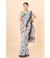 RETRO STYLE POLKA PRINTED SOFT MUL COTTON SAREE