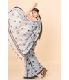 RETRO STYLE POLKA PRINTED SOFT MUL COTTON SAREE