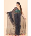 Midnight Hue Rang-Tassel Bengal Mul Cotton Saree