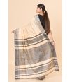 Ghicha Tussar Saree in Beige with Soft Black Hints 