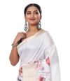 ZARI CHECKS ON WHITE BODY & DIGITAL PRINT, ZARI BORDER WITH PRINTED BLOUSE PIECE