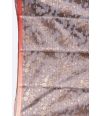 METALLIC BROWN BISHNUPURI TUSSAR SILK, CONTRAST RED BORDER & PALLU, BROCADE MATCHING BLOUSE PIECE