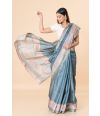 CloudTint – Tussar Silk in Pastel Blue Hue